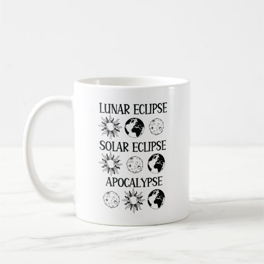 Mug Lunaire Eclipse Solaire Eclipse Apocalypse Espace (Gauche)