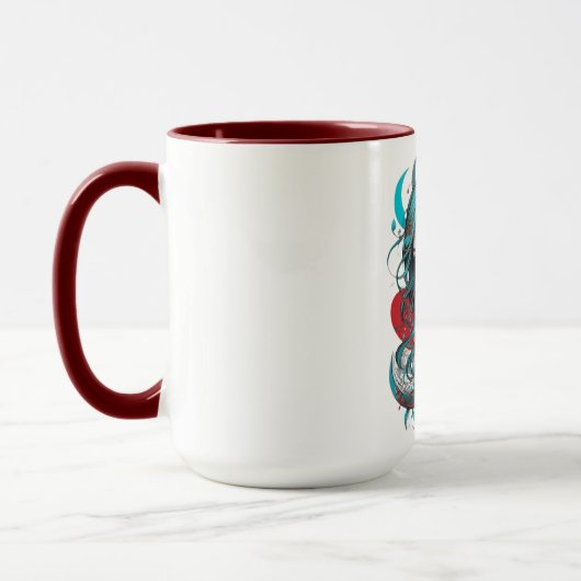 Mug Lunar Blossom Reverie Turquoise Moonchild Crimson  (Gauche)