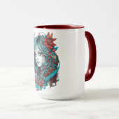 Mug Lunar Blossom Reverie Turquoise Moonchild Crimson  (Devant droit)