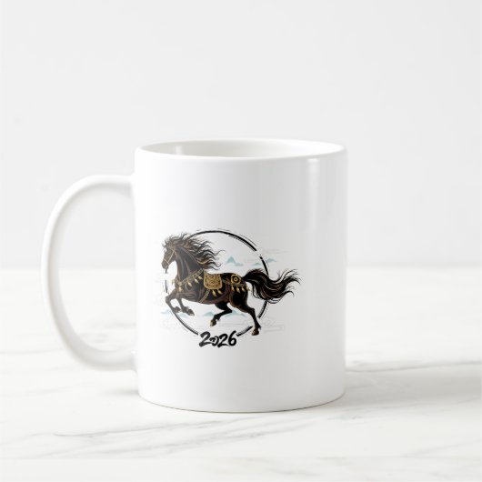 Mug Lunar New Year 2026 Horse Chinese Zodiac Celebrati (Gauche)