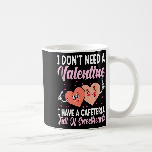 Mug Lunch Lady Gift Co. Funny Valentine's Day - Black  (Droite)