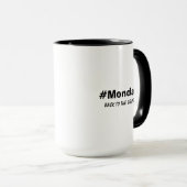 Mug Lundi drôle Retour à la typographie de la routine (Devant droit)
