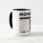 Mug LUNDI ET LE MYTHE DERRIÈRE LUI : une de sept (Devant gauche)