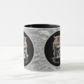 Mug Lundi Face Ou Votre Texte Chat Gris En Colère (Centre)