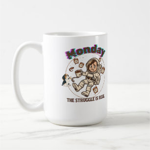 Mug Lundi Lutte Spatiale Astronaute Café & Chiot