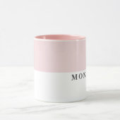 Mug Lundi moderne Black Line Drôle Citation (Centre)