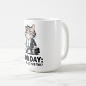 Mug Lundi Mood Office Chat (Devant droit)