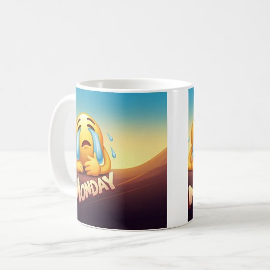 Mug Lundi peut être dur (Devant gauche)