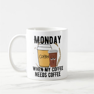 Mug Lundi, quand mon café a besoin de café.w