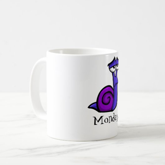 Mug Lundi Triste escargot (Devant gauche)