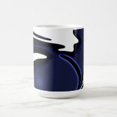 Mug Lune bleue : Bleu Abstrait, Blanc & Noir (Centre)