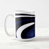 Mug Lune bleue : Bleu Abstrait, Blanc & Noir (Gauche)