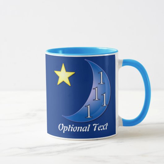 Mug Lune bleue personnalisable (Droite)