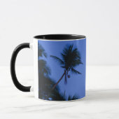 Mug Lune brillamment allumée, silhouette des arbres de (Gauche)