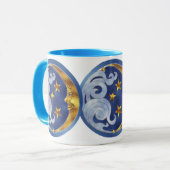 Mug Lune céleste et étoiles (Devant gauche)