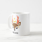 Mug Lune céleste et visage de renne étoile pour les fê (Devant gauche)