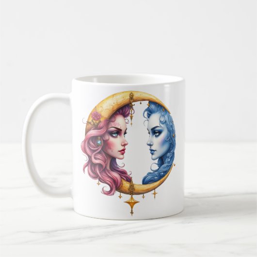 Mug Lune de l'Équilibre Éternel – Âmes de Feu et d'Eau (Gauche)