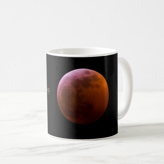 Mug Lune de loup de super sang - Éclipse lunaire total (Devant droit)