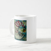 Mug Lune de Père Noël - conception de vacances (Devant gauche)