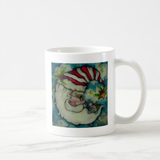 Mug Lune de Père Noël - conception de vacances (Droite)