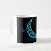 Mug Lune et étoiles bleues et noires du croissant (Devant gauche)