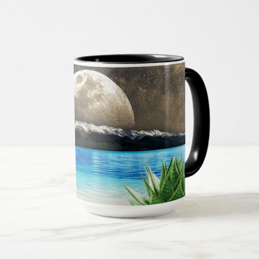 Mug Lune Et Plage (Devant droit)