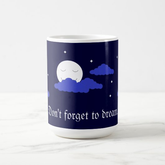 Mug Lune étoilée avec nuages : Bleu foncé (Centre)