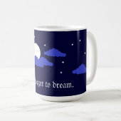Mug Lune étoilée avec nuages : Bleu foncé (Devant droit)