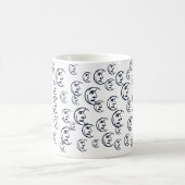 Mug Lune, Étoiles, ciel bleu marine blanc motif (Centre)