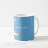 Mug Lune Étoiles Cieux Or Aqua (Devant droit)