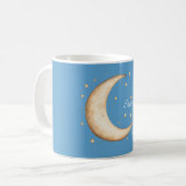 Mug Lune Étoiles Cieux Or Aqua (Devant gauche)