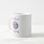 Mug Lune face ruban violet lupus (Devant gauche)