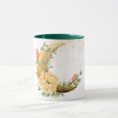 Mug Lune florale, Graphique beige et jaune (Centre)