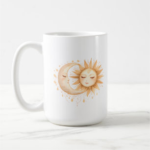 Mug Lune Mystique et Soleil Style Bohème Céleste