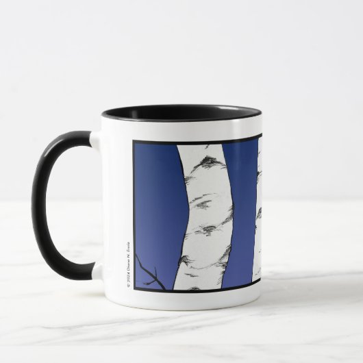 Mug Lune paisible à travers la boue d'oiseaux (Gauche)