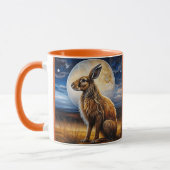 Mug Lune regardant le lièvre Personnalisé (Gauche)