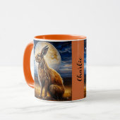 Mug Lune regardant le lièvre Personnalisé (Devant gauche)