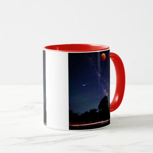 Mug lune rouge (Devant droit)