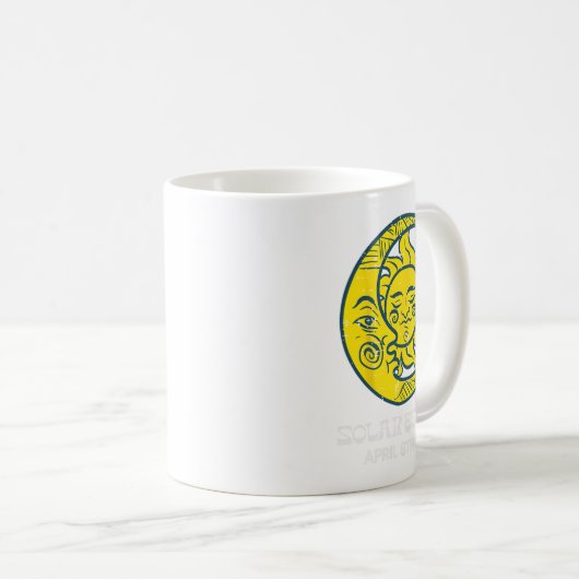 Mug Lune Solaire Eclipse 2024 Totalité Avril 8 Femmes (Devant droit)