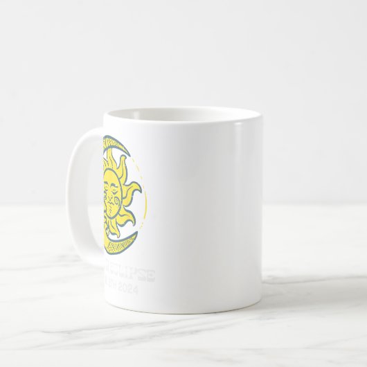 Mug Lune Solaire Eclipse 2024 Totalité Avril 8 Femmes (Devant gauche)