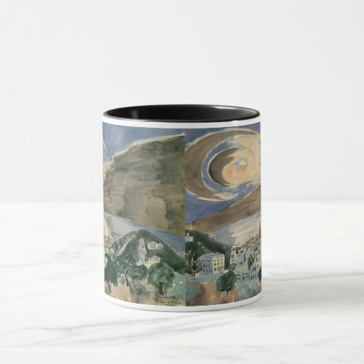 Mug Lune sur Barcelone par Walter Gramatte (Centre)