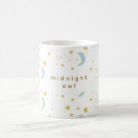 Mug lunes de cheville de minuit et étoiles personnalis<br><div class="desc">lunes de chevreau et étoiles personnalisé Texte Café Mug</div>