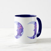 Mug Lunes de croissant peintes (Devant droit)