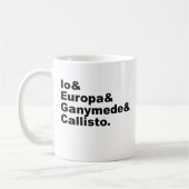 Mug Lunes de Galilée | Io Europa Ganymede Callisto (Gauche)
