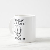 Mug Lunette drôle de Lundi frapper (Devant gauche)