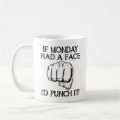 Mug Lunette drôle de Lundi frapper (Gauche)