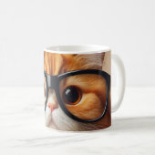 Mug Lunettes de chat amusantes (Devant droit)