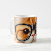 Mug Lunettes de chat amusantes (Devant gauche)