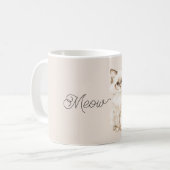 Mug Lunettes de chat blanc crème (Devant gauche)