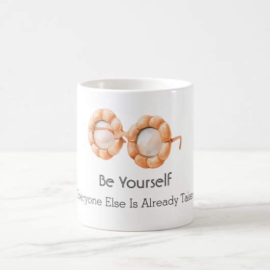 Mug Lunettes de citrouille Soyez vous-même (Centre)